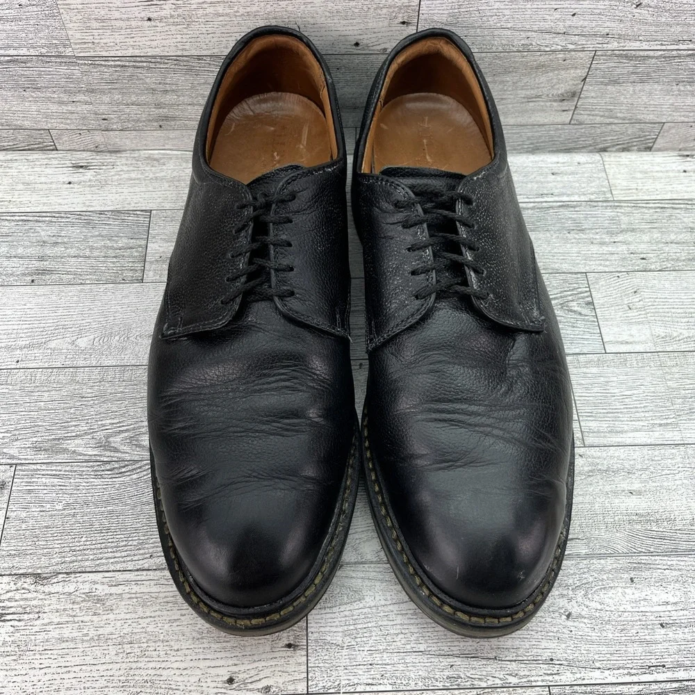 Allen Edmonds Port Washington Wanderer Pebbled Black Leather Plain Toe Men 10.5D